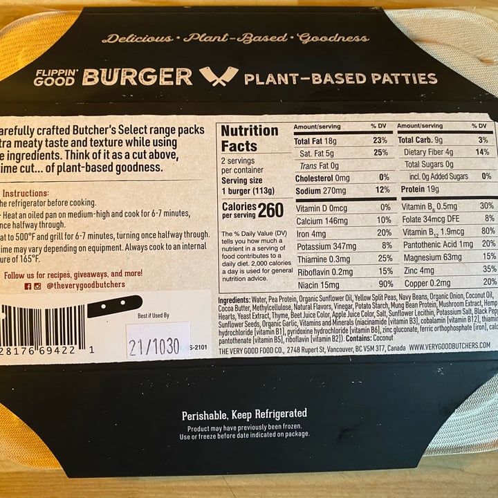 photo of The Very Good Butchers Flippin’ Good Burger shared by @ecoveg on  17 Oct 2021 - review