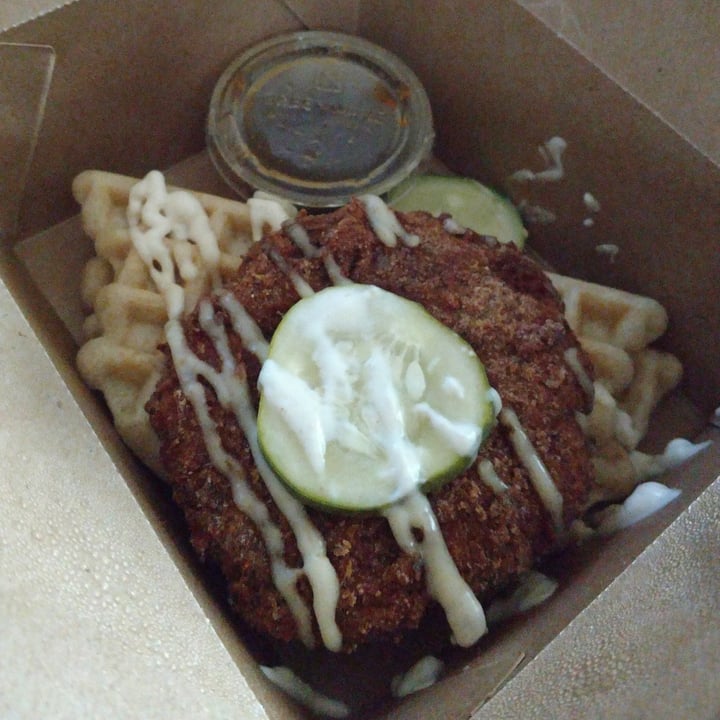 photo of Hark! Cafe Nashville Hot "Chicken" And Waffles shared by @iszy on  08 Aug 2021 - review