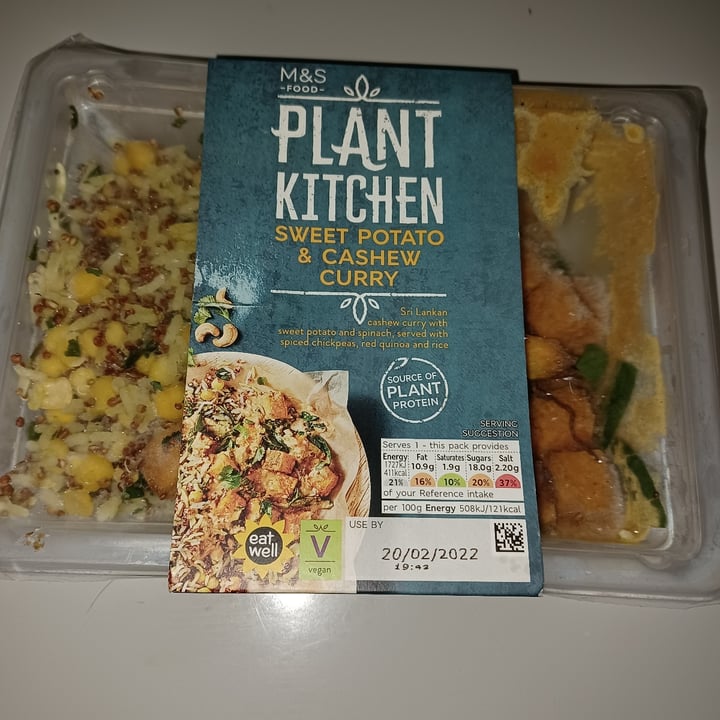 photo of Plant Kitchen (M&S) Sweet Potato & Cashew Curry shared by @tinkx on  04 Mar 2022 - review