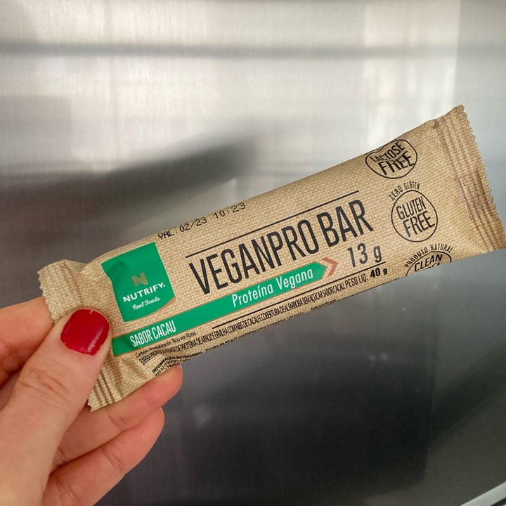 photo of Nutrify. - Food Veganpro Bar sabor Cacau shared by @marciarezende on  22 Aug 2022 - review