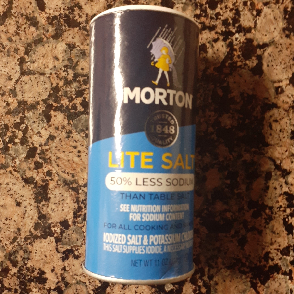 Morton Lite Salt 50% Less Sodium than Table Salt Iodized Salt and