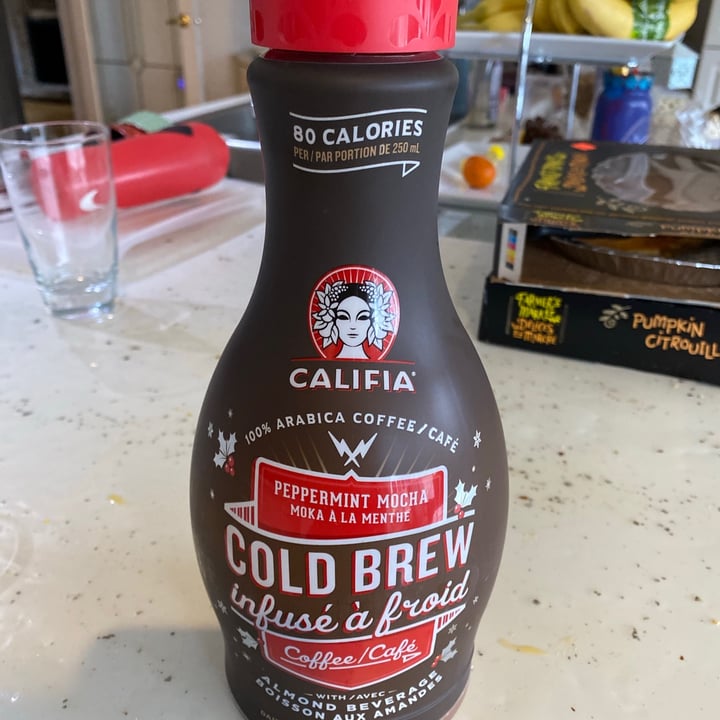 photo of Califia Farms Peppermint Mocha Cold Brew Coffee shared by @cmunegatto on  31 Dec 2020 - review