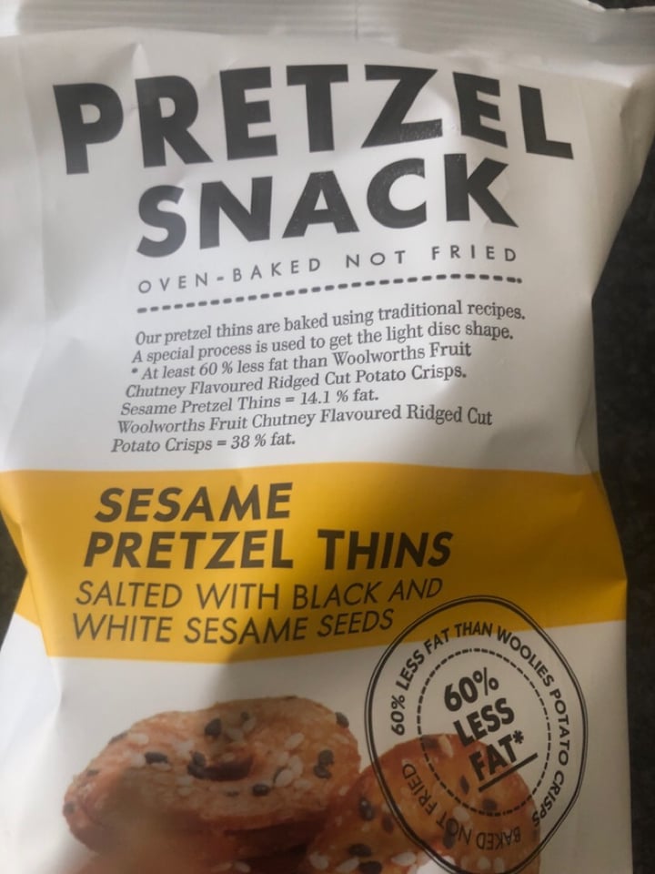 photo of Woolworths Food Pretzel Snack Sesame Pretzel Thins shared by @ethanmyers on  09 Dec 2019 - review