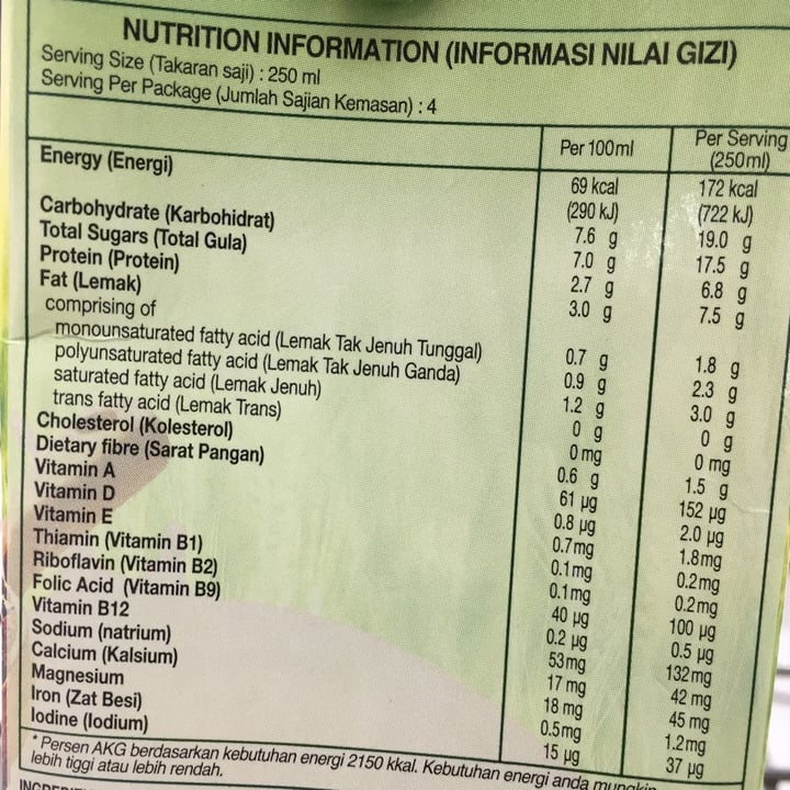 review photo of V-Soy Multi Grain Soy Milk shared by @erikaeats on 02 Nov 2021 - review