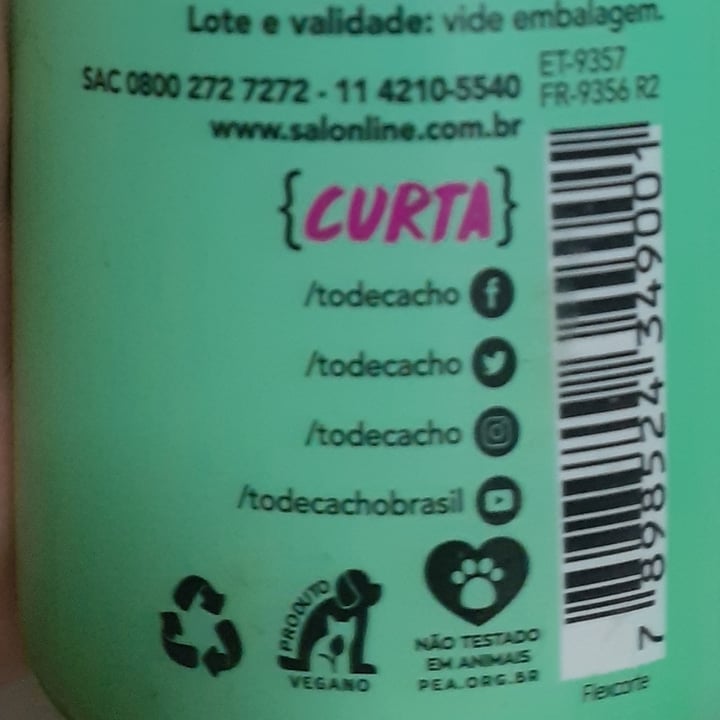 photo of Salon line Ativador de cachos de coco shared by @laurinhaalvares on  20 Feb 2022 - review