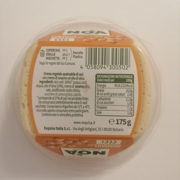 photo of Noa Hummus ceci shared by @vegaliroc on  31 Aug 2022 - review