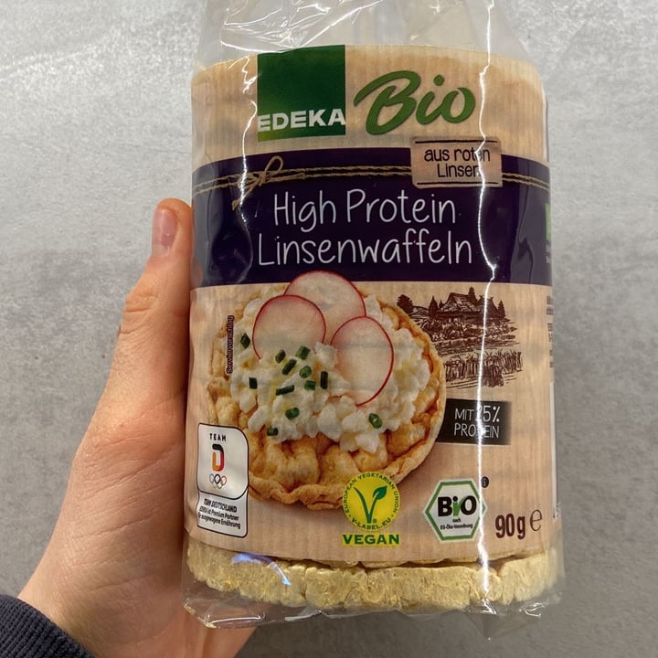photo of Edeka Bio High Protein Linsenwaffeln shared by @piah on  03 Jan 2022 - review