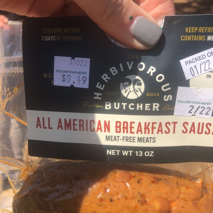 photo of The Herbivorous Butcher All American Breakfast Sausage shared by @gabbygarland on  13 Mar 2021 - review