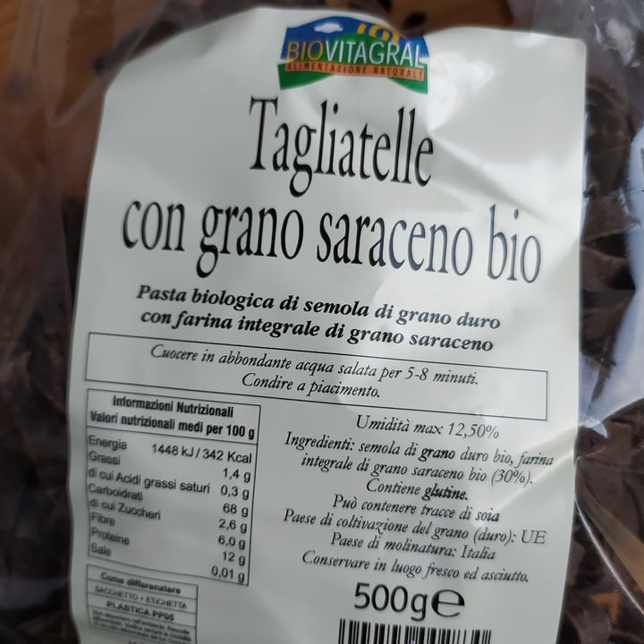 photo of Biovitagral Tagliatelle con grano saraceno shared by @lauralatini1 on  14 Feb 2022 - review