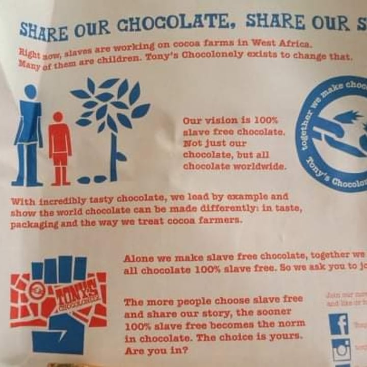photo of Tony’s Chocolonely 70% Dark Chocolate Bar shared by @weeney on  13 Nov 2021 - review