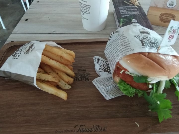photo of VeganBurg Singapore Chili Krab Burger shared by @slen on  09 Dec 2018 - review