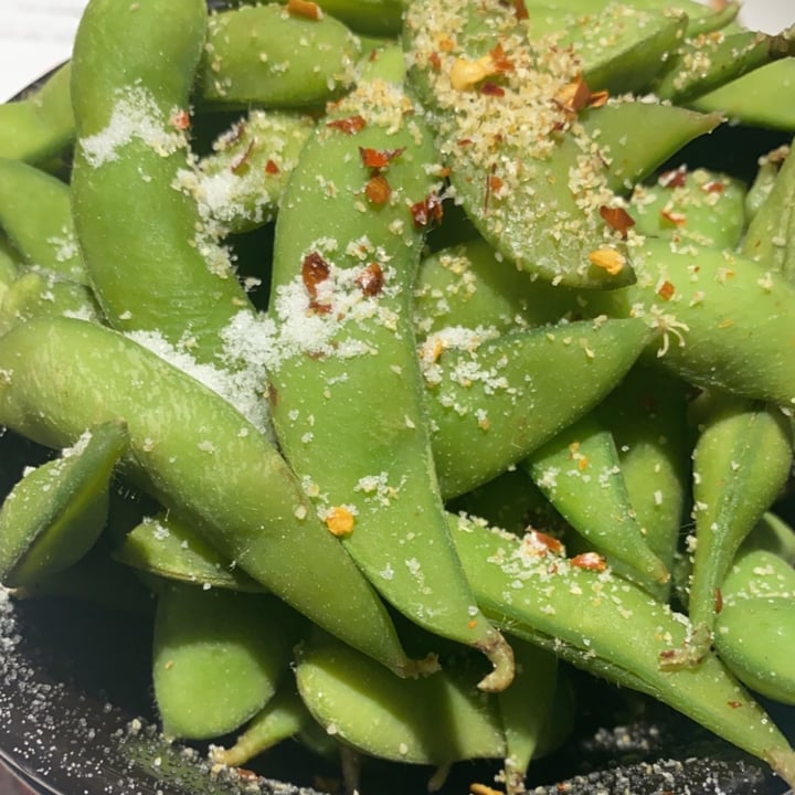 photo of wagamama staines Edamame - Chilli Garlic Salt shared by @sophjihae02 on  09 Nov 2020 - review