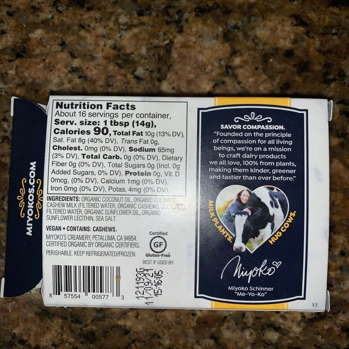 photo of Miyoko's Creamery Butter shared by @usa-ute on  22 May 2022 - review