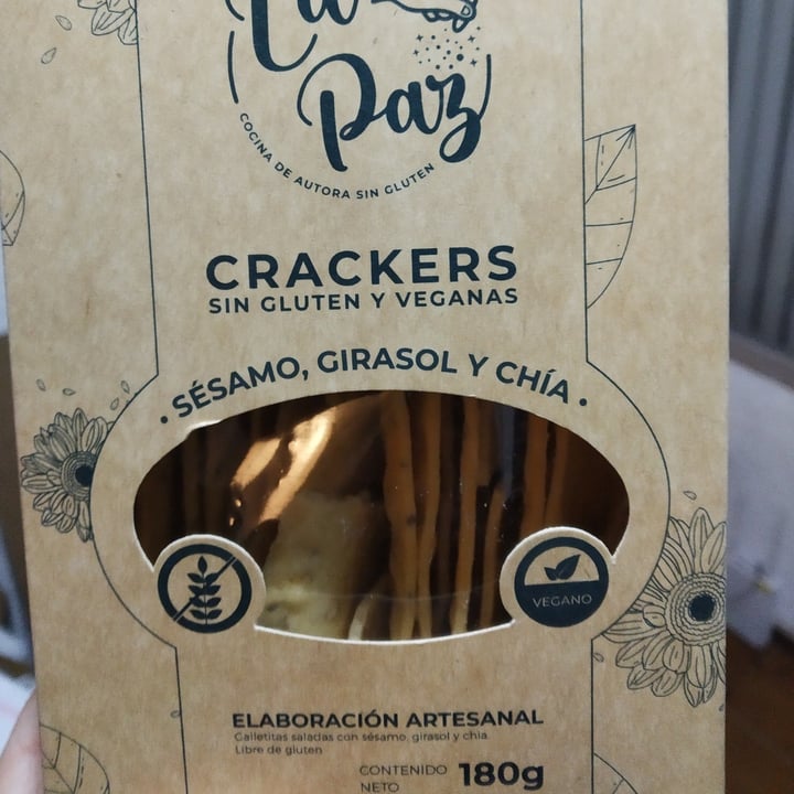 review photo of la paz cocina de autora sin glute Crackers - Galletitas Saladas De Sésamo, Girasol Y Chía shared by @vittouy on 01 Sep 2022 - review