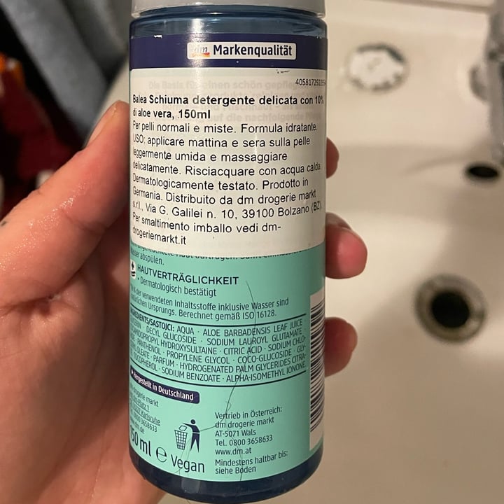 photo of Dm balea Schiuma detergente viso ultra sensitive shared by @lullast on  17 Apr 2022 - review