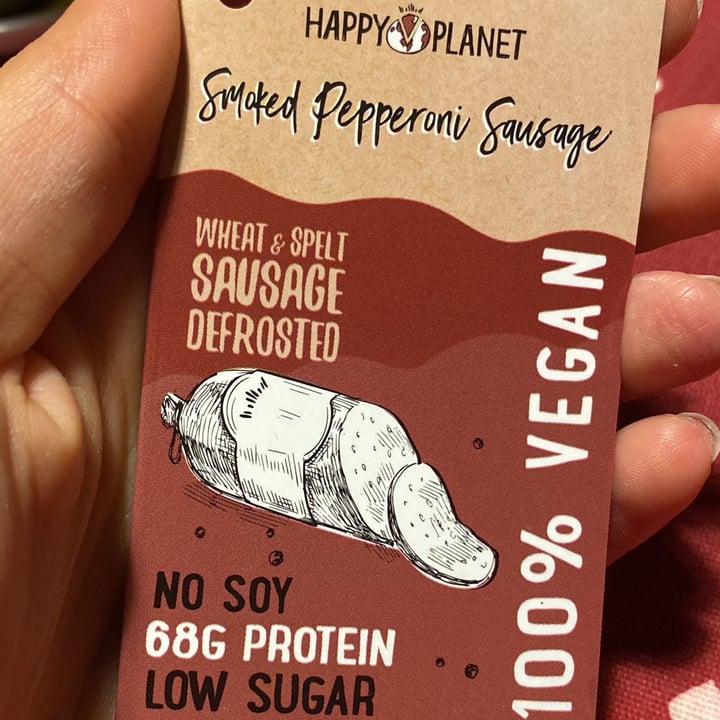 photo of Happy Planet Smoked Pepperoni Sausage shared by @vegpercaso on  03 Oct 2022 - review