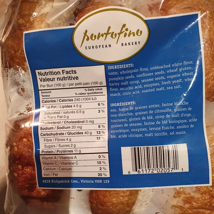 review photo of Portofino European Bakery Wholegrain Peasant Buns. shared by @sensitivequeer on 18 Dec 2020 - review
