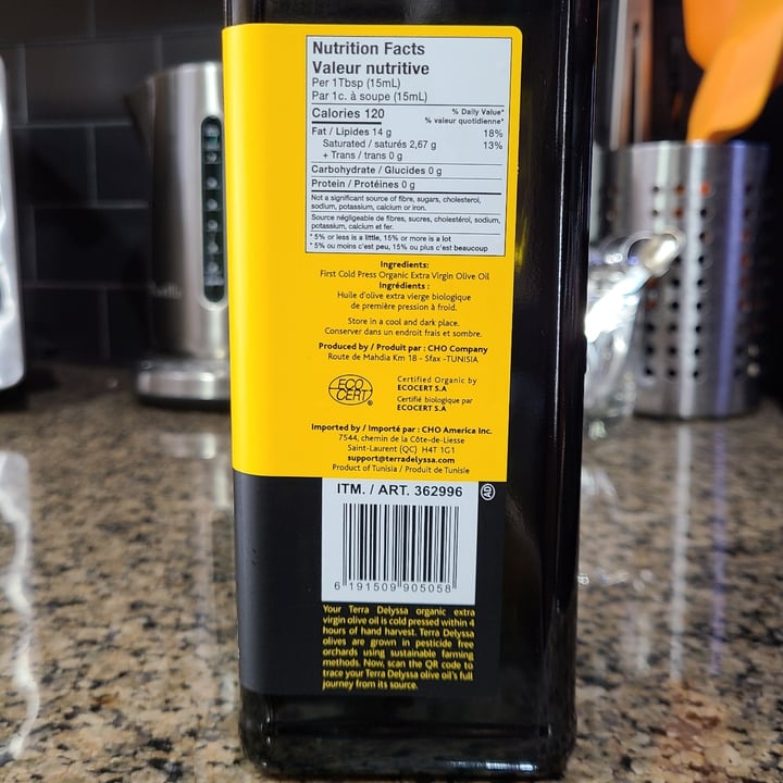 review photo of Terra Delyssa Extra Virgin Olive Oil shared by @bisingular on 04 Oct 2021 - review