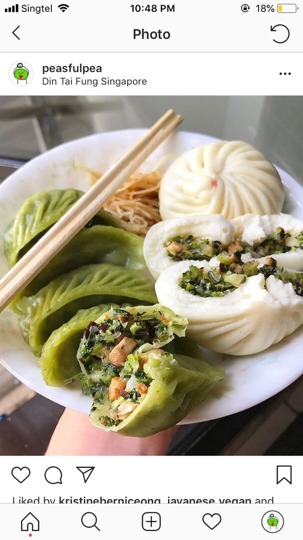 photo of Din Tai Fung - NEX Steamed Vegetarian Dumplings shared by @peasfulpea on  14 Sep 2018 - review