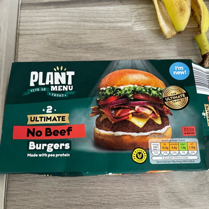 photo of Plant Menu 2 ultimate no beef burgers shared by @valeriabr on  27 Oct 2021 - review