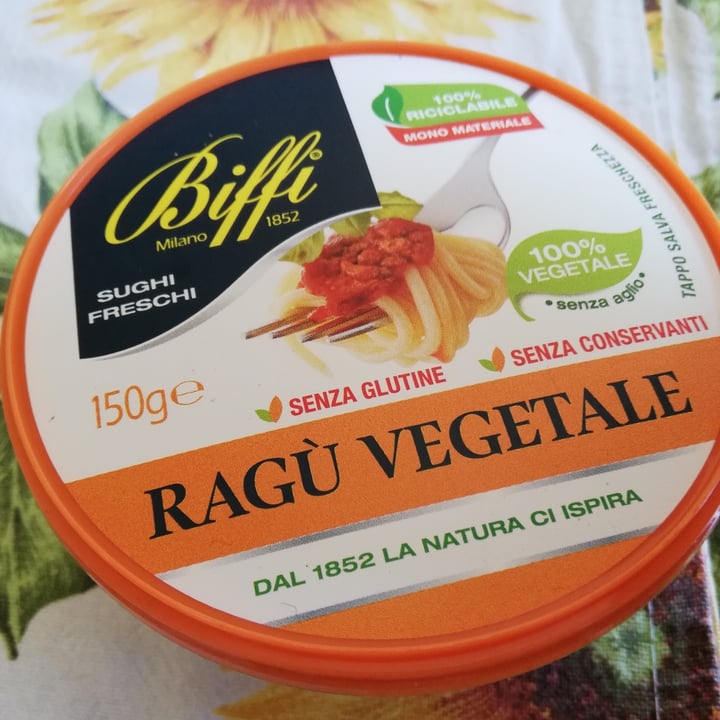 photo of Biffi Ragù Vegetale (in barattolo di plastica)  shared by @animaenatura on  27 Feb 2022 - review