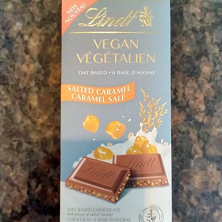 photo of Lindt Vegan Salted Caramel Oat Based Chocolate shared by @daniellehart on  25 Apr 2022 - review