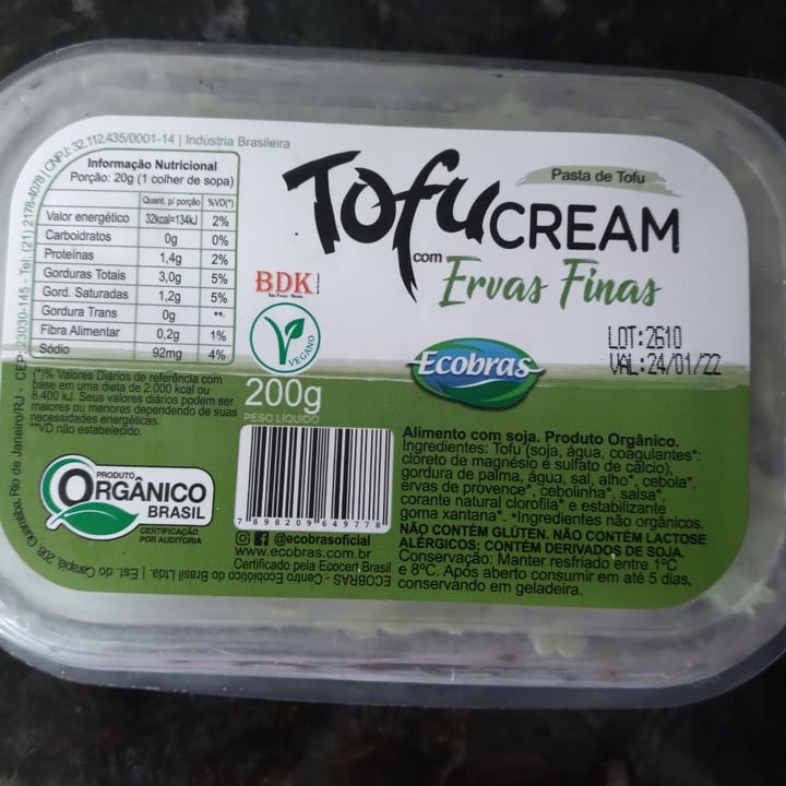 photo of Ecobras Pasta de Tofu (Tofu cream) shared by @katsuo74 on  17 Jan 2022 - review
