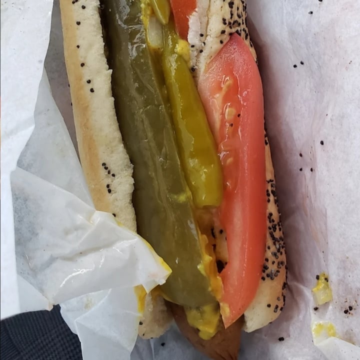 review photo of Mccormacks Chicago Style Hot Dogs & Fries vegan hot dog shared by @shakaragoddess on 15 Jun 2022 - review
