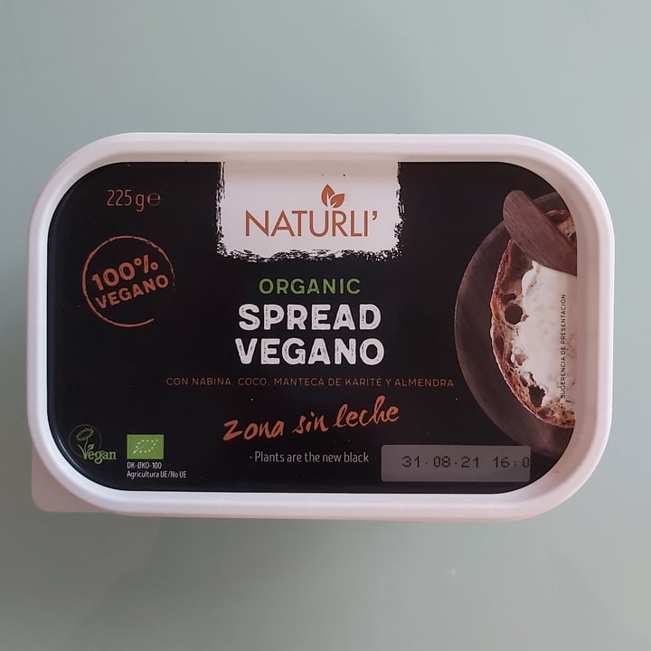 photo of Naturli' Naturli’ organic vegan spreadable shared by @celiams on  20 Jun 2021 - review