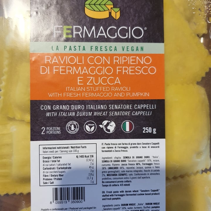review photo of Fermaggio Ravioli fermaggio e zucca shared by @martina12345 on 13 Apr 2022 - review