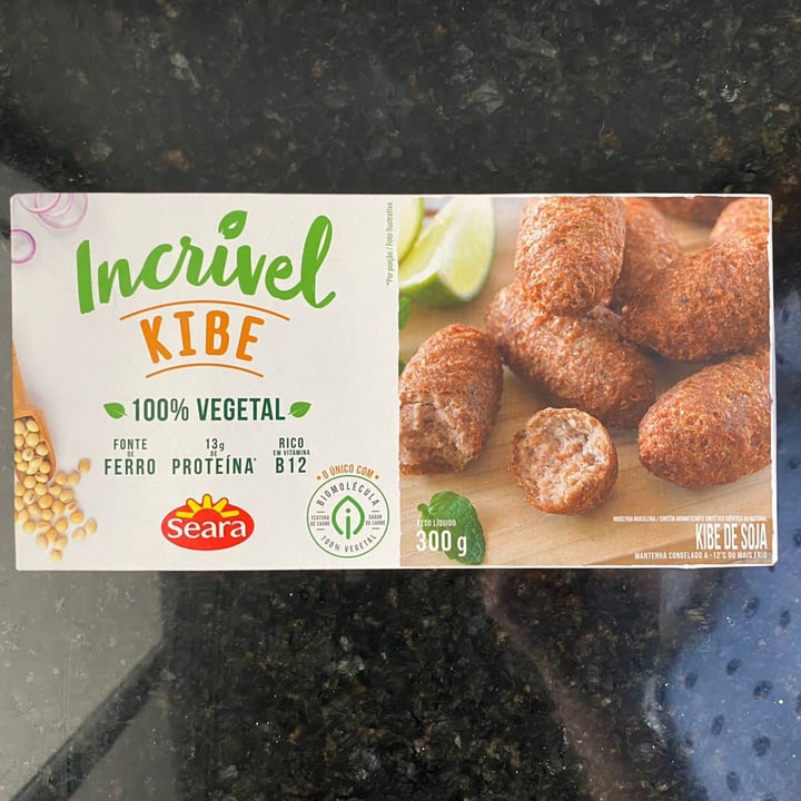 photo of Incrível - Seara Incrível kibe seara 100% Vegetal shared by @verastoeglehner on  13 May 2022 - review