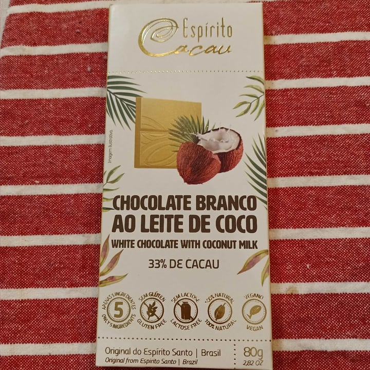 photo of Espírito Cacau Chocolate Branco ao Leite de Coco shared by @pamioliveira on  09 Aug 2022 - review