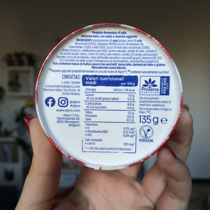 photo of Alpro Alpro raspberry apple shared by @lindiri on  16 Jan 2022 - review