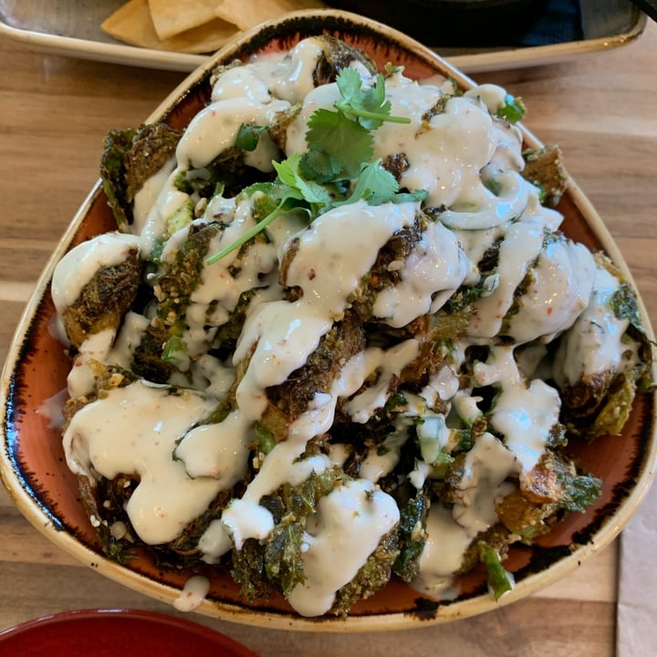 review photo of Vegan Street Chips With Cashew Cheese Dip, and Brussel Sprouts shared by @likelyvegan on 17 Apr 2022 - review