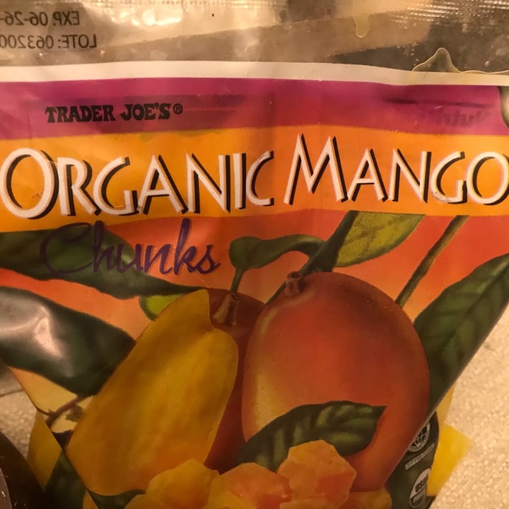 photo of Trader Joe's Organic mango chunks shared by @veganlibrarian on  31 Dec 2021 - review