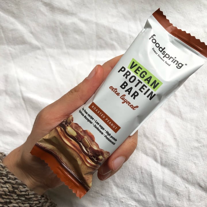 photo of Foodspring Vegan Protein Bar Extra Layered shared by @frappa on  23 Apr 2022 - review
