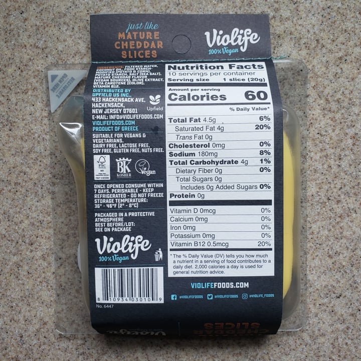 photo of Violife Mature Cheddar Slices shared by @rachelhrieman on  24 May 2022 - review