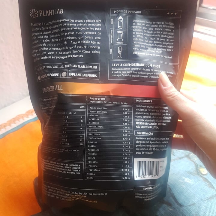 photo of PlantLab Foods Proteína vegetal shared by @stephanysavia on  22 Apr 2022 - review