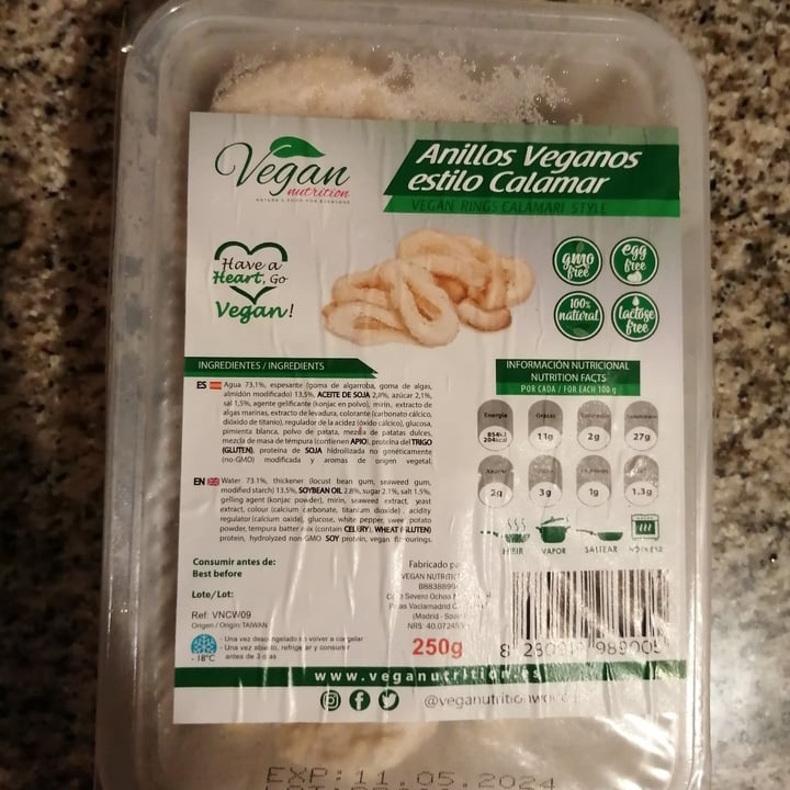 photo of Vegan Nutrition Anillos veganos estilo calamar rebozados shared by @merysala on  30 Sep 2022 - review