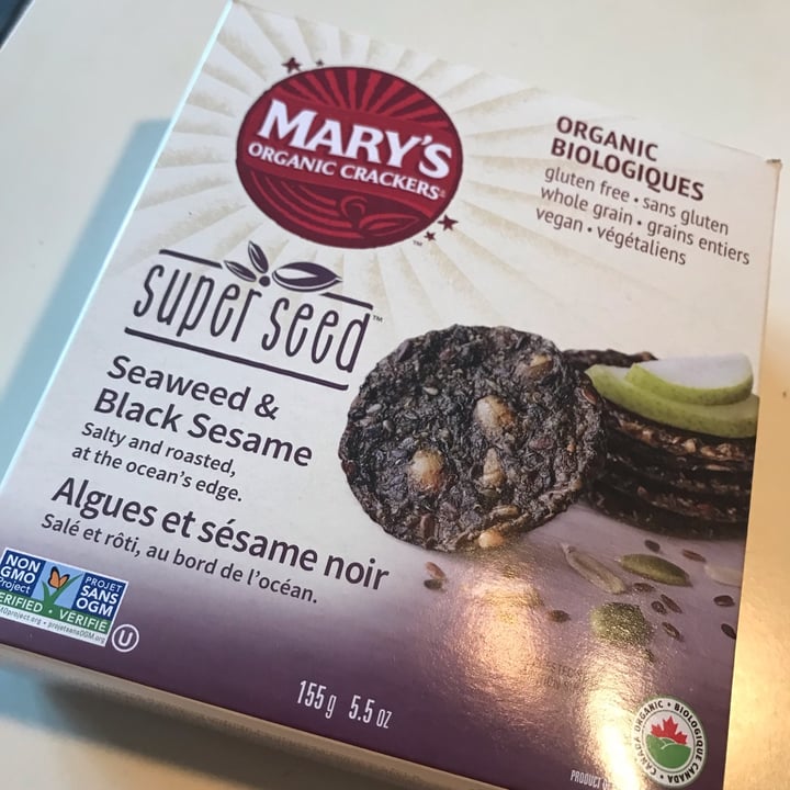 photo of Mary’s organic crackers Seaweed & Black sesame shared by @sabsch on  06 Nov 2021 - review