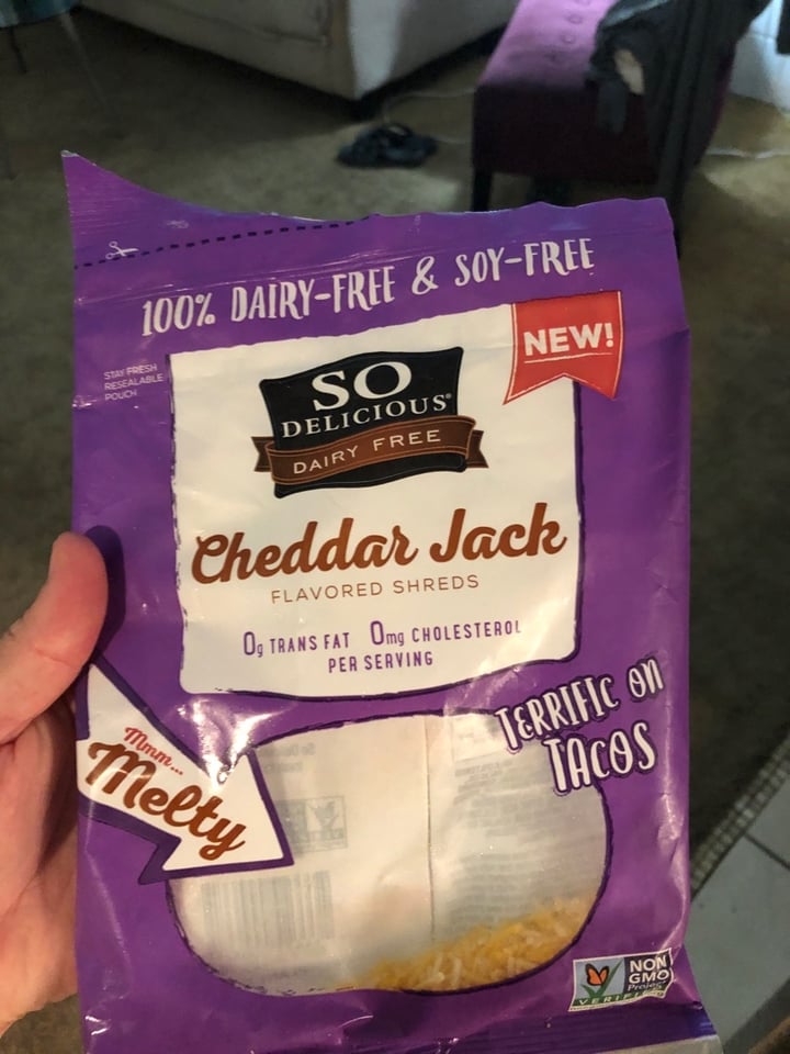 photo of So Delicious Dairy Free Cheddar Jack Flavored Shreds shared by @eackerman80 on  07 Jan 2020 - review
