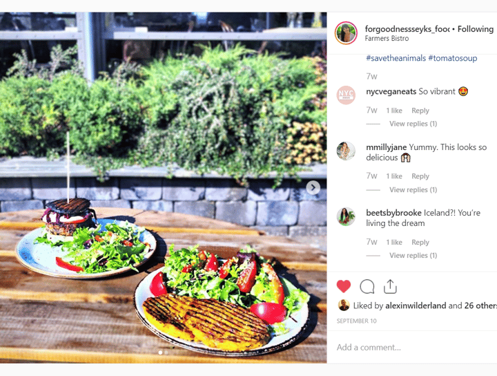 photo of Farmers Bistro Vegan Burger, Veggie Patties, and Salad shared by @forgoodnessseyks on  31 Oct 2019 - review