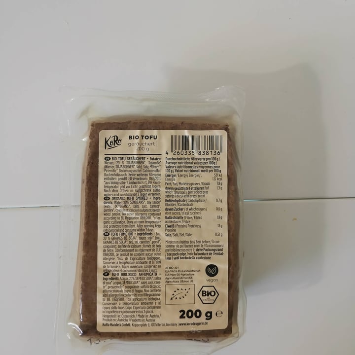 review photo of Koro Tofu affumicato bio shared by @kleinerrkatze on 05 Oct 2022 - review