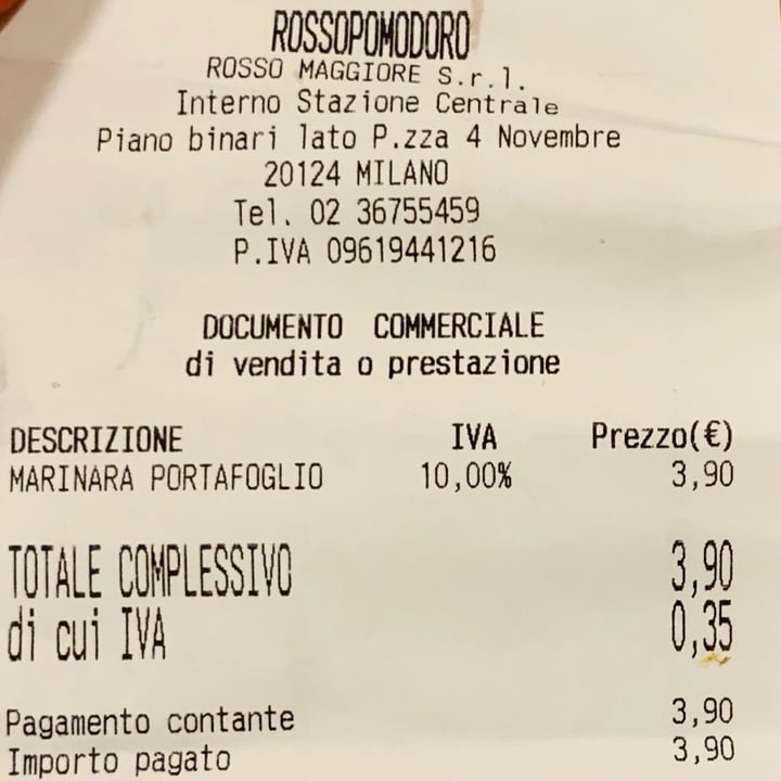 photo of À Puteca di Rossopomodoro Pizza Marinara shared by @gingersaint on  24 Nov 2022 - review