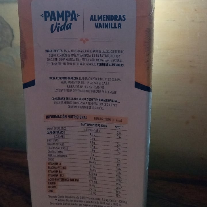 review photo of Pampa Vida Leche de Almendras y Vainilla Sin Azúcar Agregada con Stevia shared by @cinva2021 on 11 Apr 2022 - review