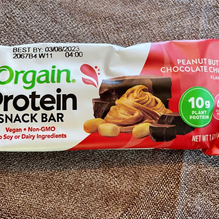 photo of Orgain Protein Snack Bar - Peanut Butter Chocolate Chunk shared by @thenerdcave on  05 Sep 2022 - review