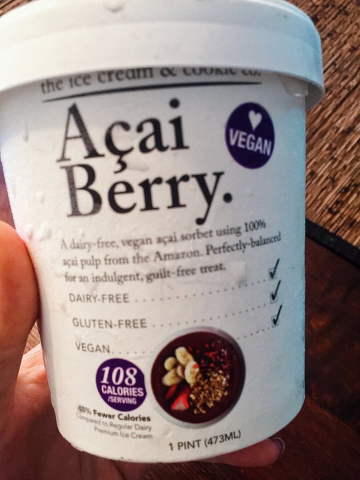 photo of The Ice Cream & Cookie Co Açai Berry Sorbet shared by @angies on  04 Jul 2019 - review