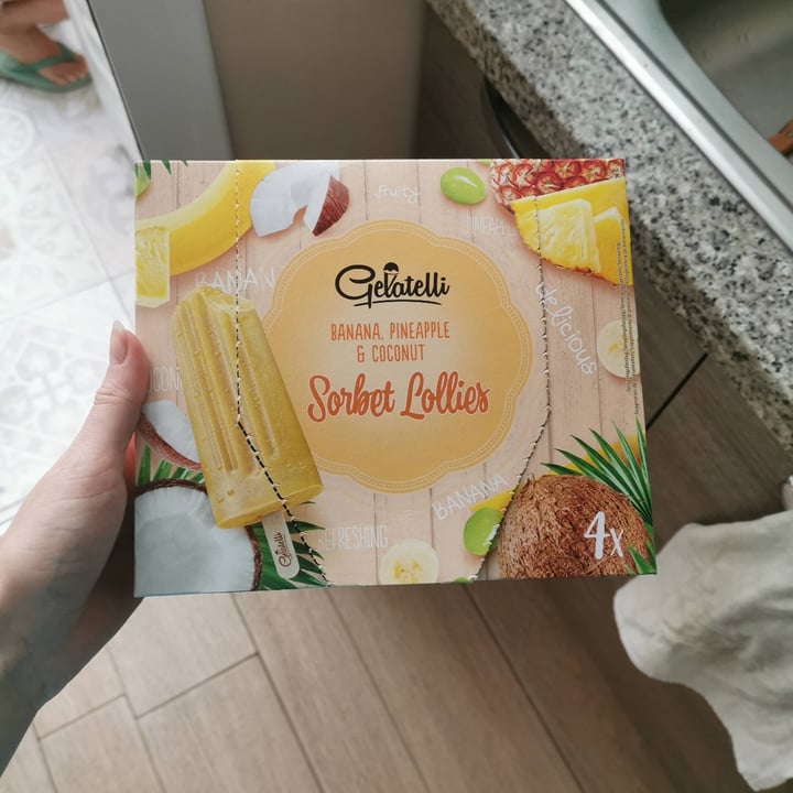 review photo of Gelatelli Banana, pinapple & coconut sorbet lollies shared by @aripellegrini on 19 Jun 2022 - review