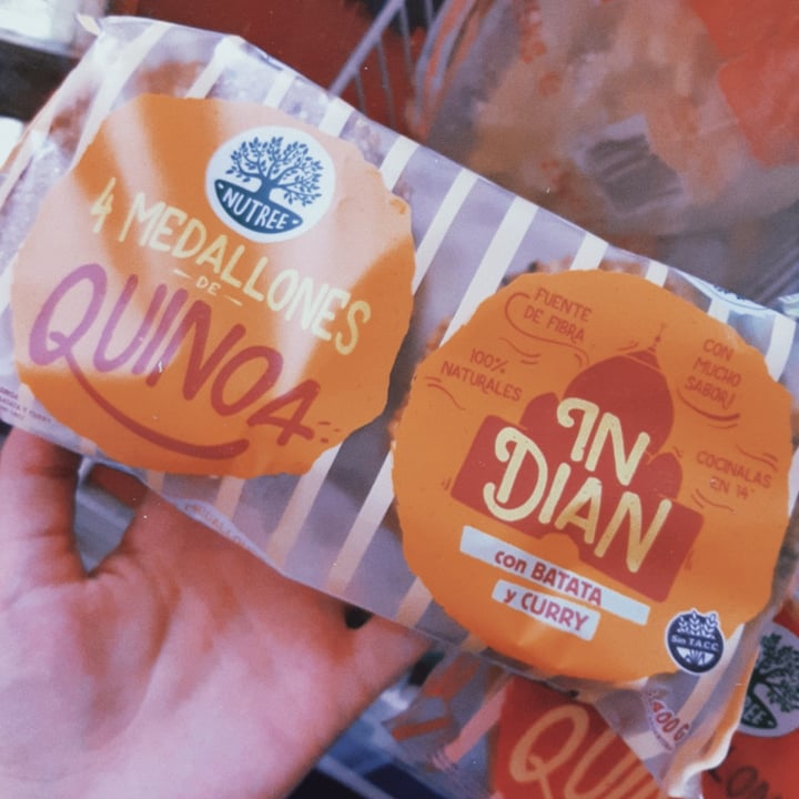 review photo of Nutree Medallones de Quinoa sabor Indian con Batata y Curry shared by @valen-benito on 07 Dec 2020 - review