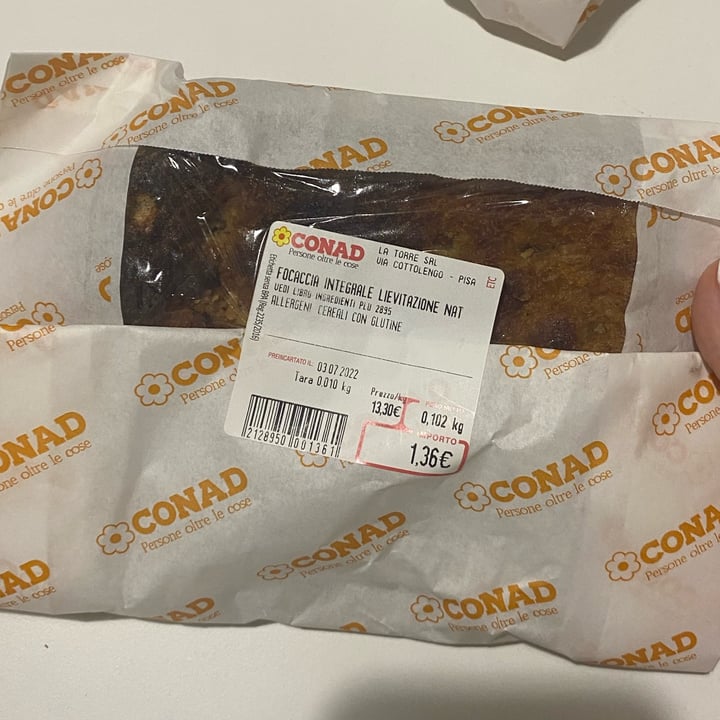 photo of Conad focaccia integrale shared by @francescabutera on  10 Jul 2022 - review